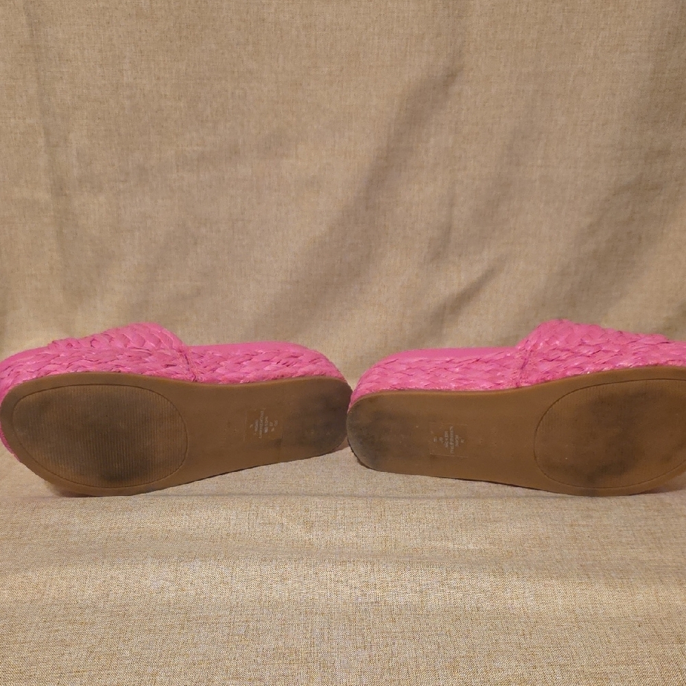 Nine West Pink Woven Platform Sandals - Picture 8 of 8